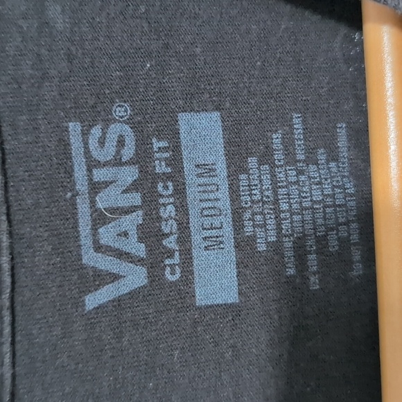 Vans Black T-Shirt with Bone and Floral Daisy Design Gender Neutral size Medium - Picture 6 of 16